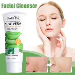 Aloe Vera Facial Cleanser Cleaning Acne Spots Blackhead Skin Control Treatment Oil Shrink Pores Care Moisturizing Refreshin L7T6