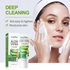 Aloe Vera Facial Cleanser Cleaning Acne Spots Blackhead Skin Control Treatment Oil Shrink Pores Care Moisturizing Refreshin L7T6