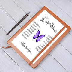 To my beautiful warrior journal/ Positive affirmation Journal / gift for her