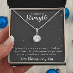 Strength keep shining every day / Message card Necklace/ gift necklace/ Positive affirmation necklace