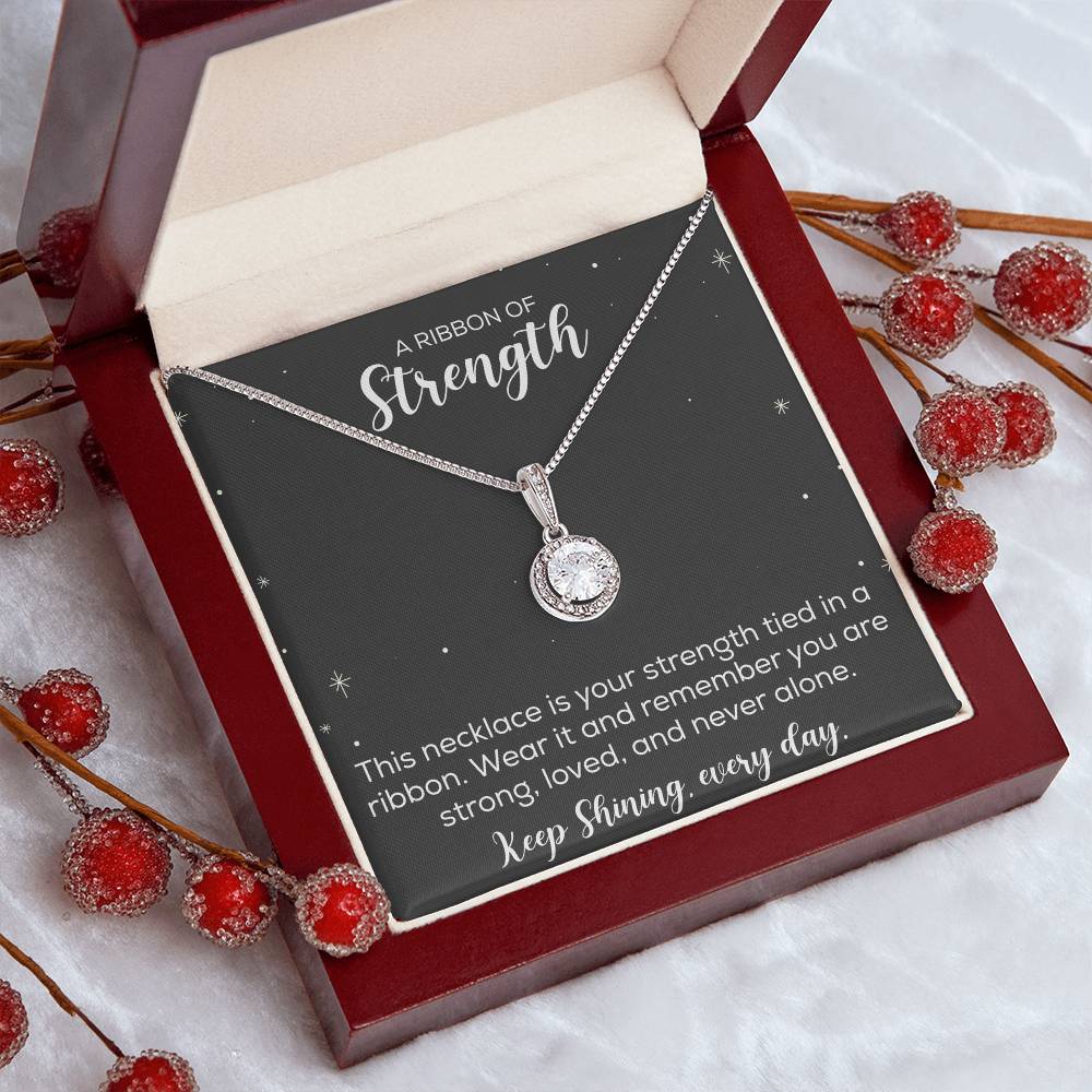 Strength keep shining every day / Message card Necklace/ gift necklace/ Positive affirmation necklace