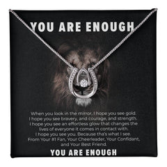 You are Enough necklace / Cubic Zirconia Necklace/ Special gift