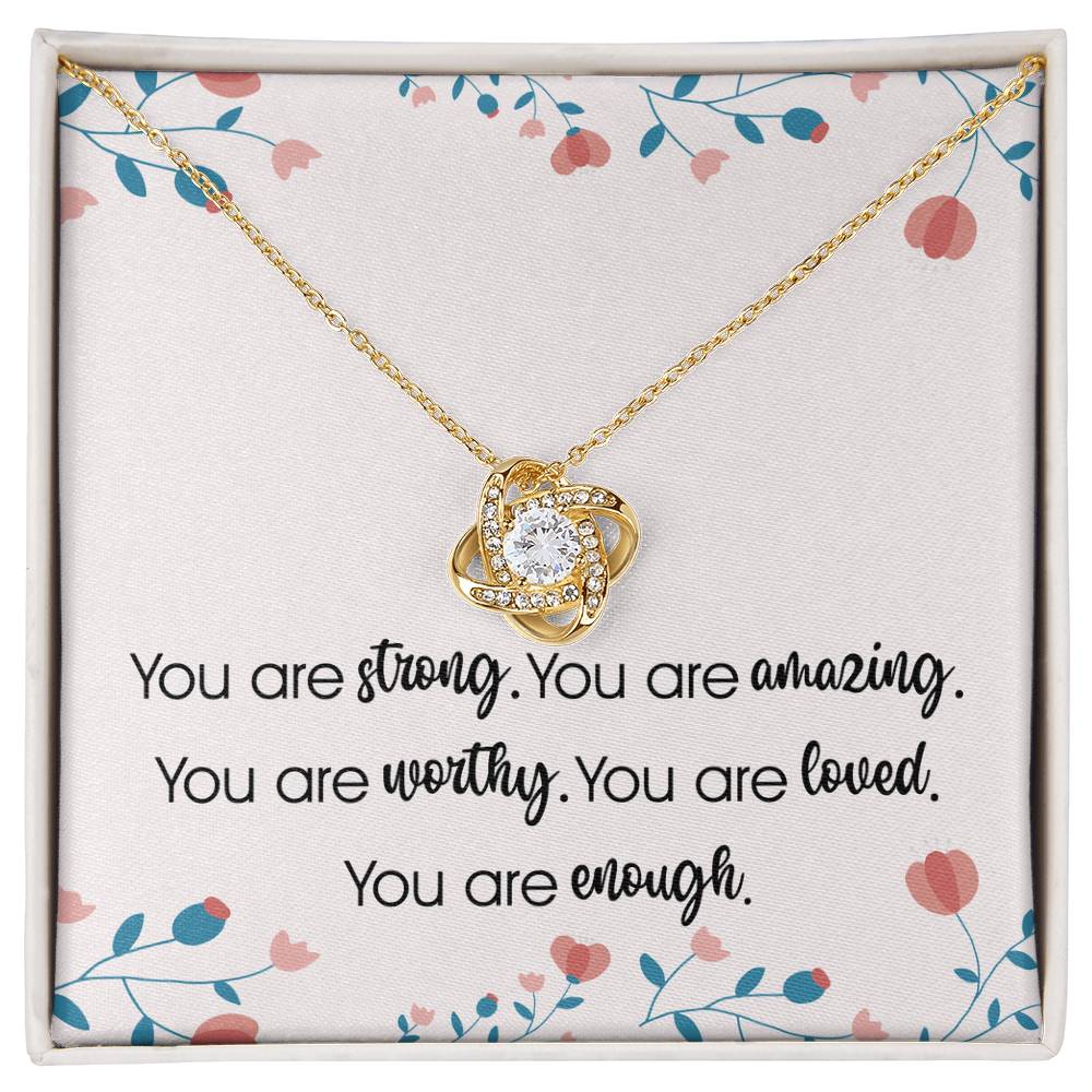 You are enough/ You are strong/ You are loved necklace/ affirmation necklace/ gift necklace