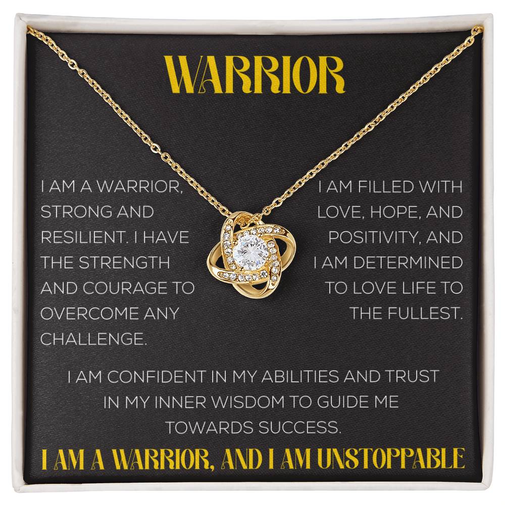 I am a Warrior / I am unstoppable Necklace / positive affirmation / Message card Necklace