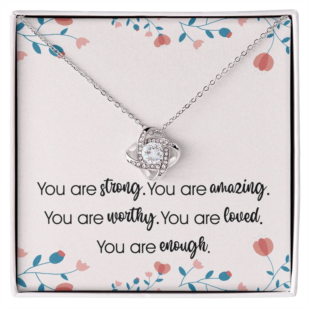 You are enough / You are strong/ You are loved necklace/ Affirmation necklace/ gift necklace