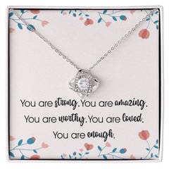 You are enough/ You are strong/ You are loved necklace/ affirmation necklace/ gift necklace