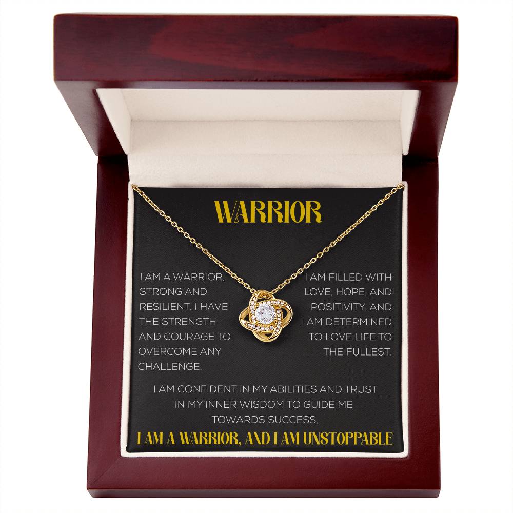 I am a Warrior / I am unstoppable Necklace / positive affirmation / Message card Necklace