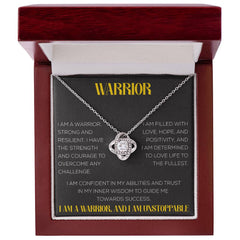 I am a Warrior / I am unstoppable Necklace / positive affirmation / Message card Necklace