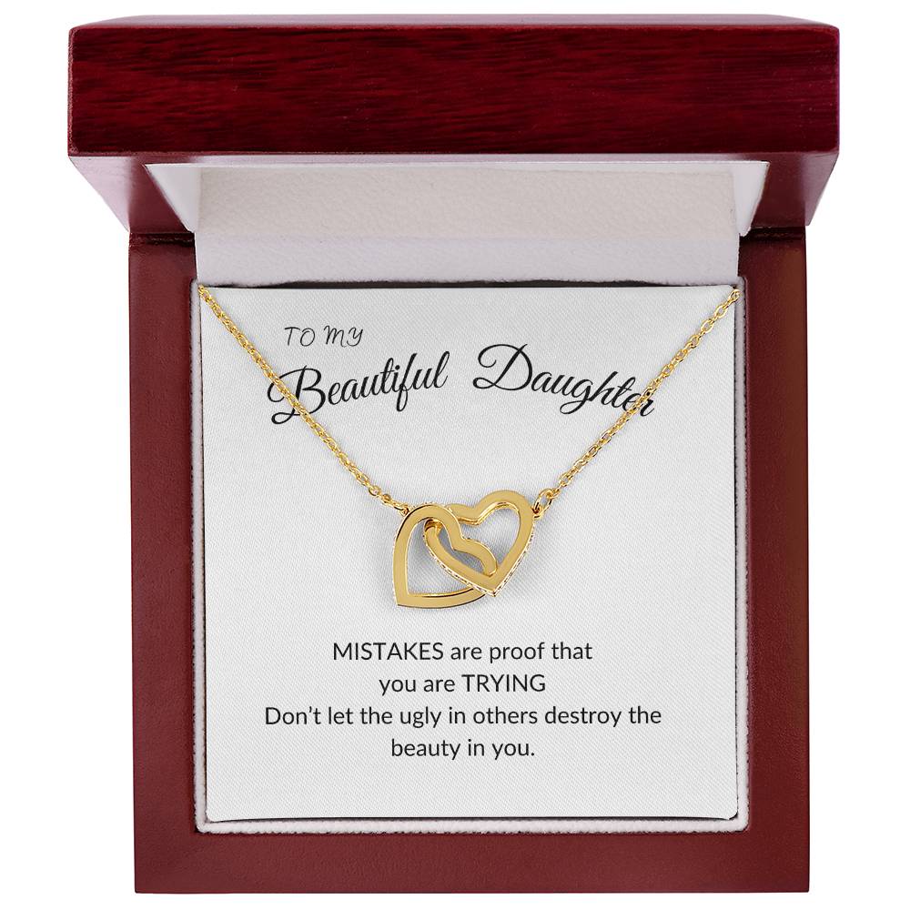 To my beautiful daughter/ affirmation necklace/ positive gift /you are beautiful necklace