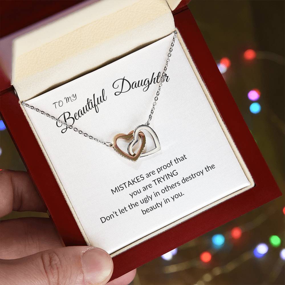 To my beautiful daughter/ affirmation necklace/ positive gift /you are beautiful necklace